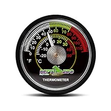 REPTI ZOO Reptile Terrarium Thermometer,Dial Gauges Pet Rearing Box Thermometer Celsius and Fahrenheit