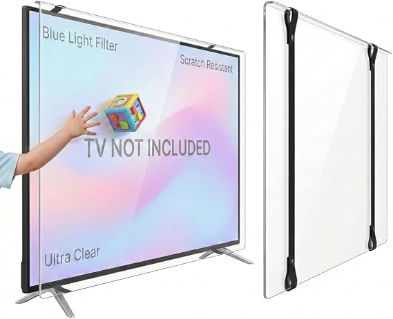 49 Inch TV Screen Protector (TV NOT INCLUDED), Blue Light, Scratch-Resistant, Ultra-Clear, TV Display Protector Fits LED, LCD, OLED, QLED TVs