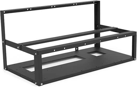 Mining Rig Frame Case Graphics Card Holder 6 GPU Rack Stackable Miner Computer Rack for Crypto Coin Currency Bitcoin Mining Accessories Tools