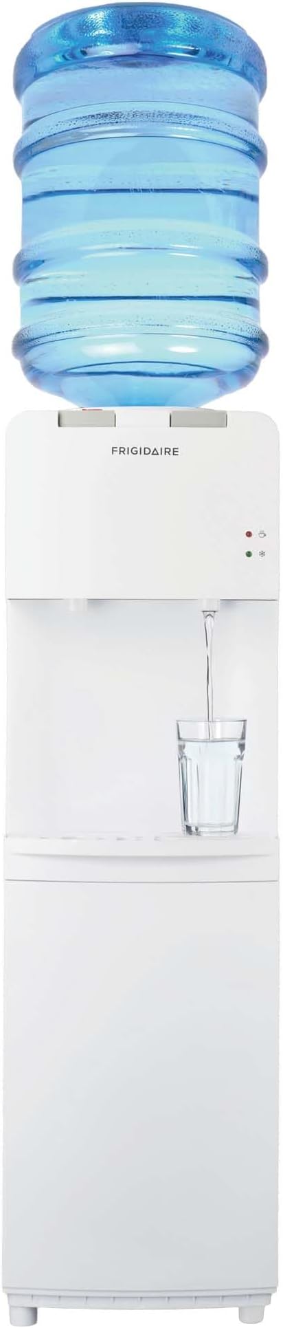Frigidaire EFWC498, Top Load Hot & Cold Water Cooler Dispenser for Home, Garage, Dorm, RV & Cottage, 3 and 5 Gallon Bottles, 11" D x 11.5" W x 36" H, White