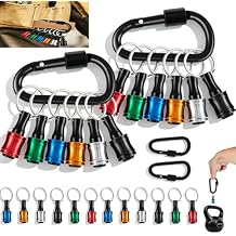 12Pcs Keychain Bit Holder For Impact Driver, 1/4" Socket Hex Shank Screwdriver Bit Holder Portable Quick Change Drill Bit Keychain Extension Bar Quick Release for Electrician DIY Loves Christmas