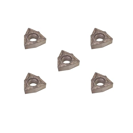 THINBIT 5 Pack MBGIW08D4U MBG Series, 0.008" Radius, Molded Chipbreaker, Uncoated Carbide Boring Insert for Steel, cast Iron, and Stainless Steel with Interrupted cuts.