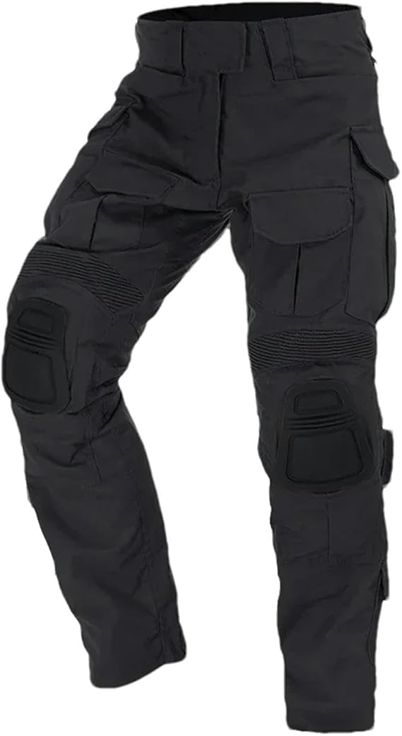 Combat Pants with Knee Pads Camping Tactical Cargo Trousers for Men Camouflage Hiking Climbing Clothes