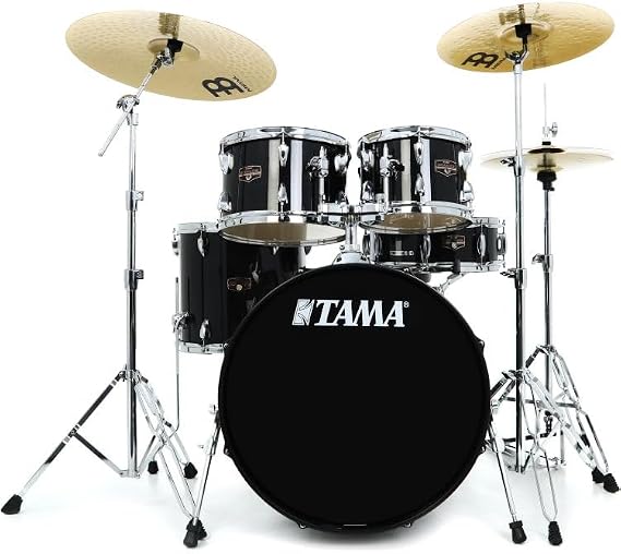Tama Imperialstar Complete Drum Set - 5-Piece - 20 Inches Kick - Hairline Black