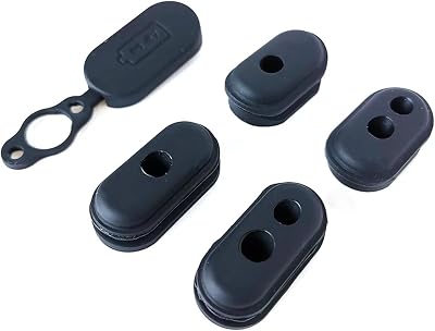 Charge Port Waterproof Cover Case Dust Plug Compatible with Xiaomi Mijia M365 and Pro Electric Scooter 1S Pro 2 Scooter Rubber Plug PartsM365 Black Set