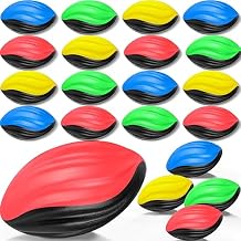 Jerify 20 Pack Mini Footballs Bulk 7 Inch Small Toy Footballs Spiral Foam Soft Sports for Indoor Outdoor Play Game Kids Party Supplies(Black Color Series)