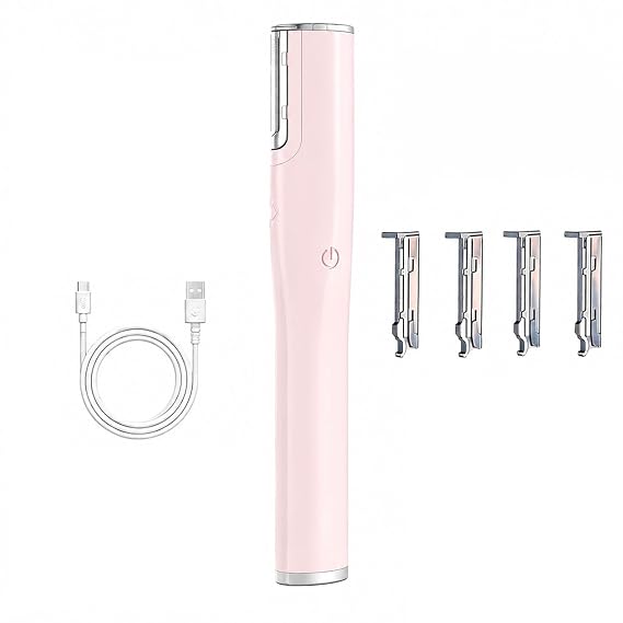 Dermaplaning Tool for Face Women with 4 Refill Blades, Rechargeable Face Dermaplaning Tool, Facial Hair & Dead Skin Removal(Pink)