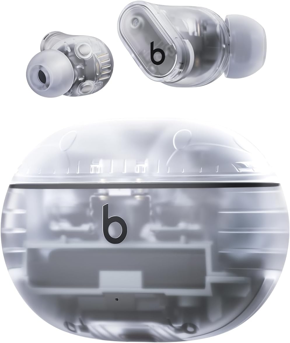 Beats Studio Buds  | Wireless Noise Cancelling Earbuds - Improved Compatibility for Apple and Android Devices, Built-in Microphone, Sweatproof Bluetooth Earphones, Spatial Audio - Transparent