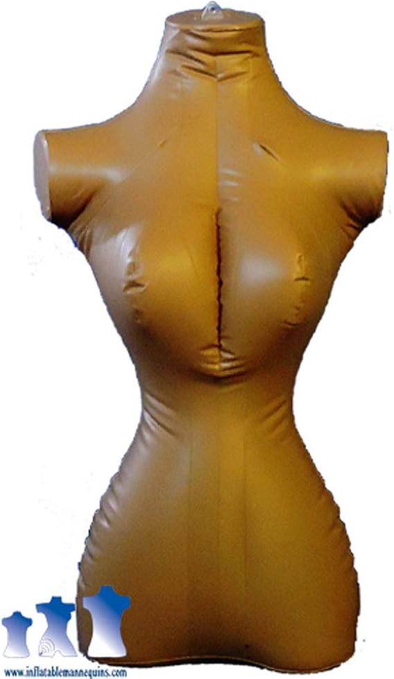 Inflatable Female Torso, Standard Size Dark Tan