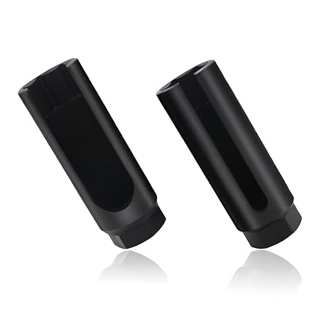 Oxygen Sensor Socket 2-Piece Lambda Sensor Key Universal Car Lambda Sensor Tool Oxygen Sensor Removal Socket Square Drive 7/8 Inch 22 mm Cut-Out 3/8 Inch