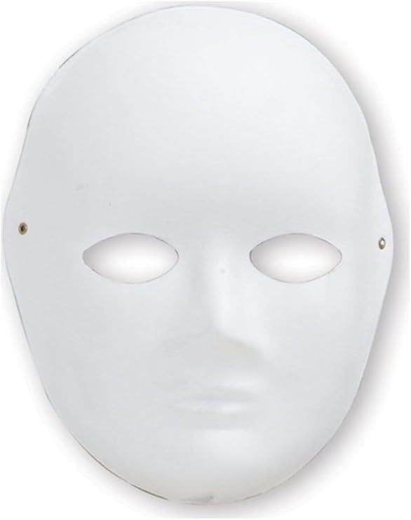 Puti Karton Maske Büyük Surat, Unisex, 5 Adet