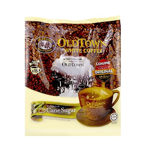 OLD Town 3 in 1- Taste Premix Natural Cane Sugar Coffee, Dont Need Creamer & Sugar-make Your Life Easier - 35g - 40g Stick Natural Cane Sugar