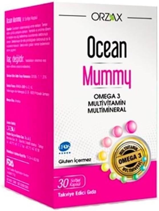 Ocean Mummy Multivitamin Multimineral, 200 mg DHA, 30 Kapsül TYBMCLBH7HMQH6YF91