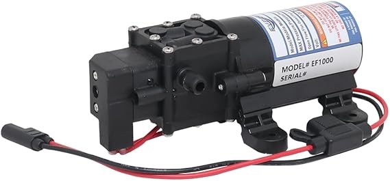 Everflo 12V On-Demand Diaphragm Sprayer Pump - 1.0GPM, 40 PSI Max, 3/8" Hose Barb