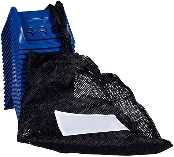 Mytee Products (20 Pieces) Blue 4"x6" Flatbed Edge Protectors with Carrying Case - 4" Winch Ratchet Straps Corner Protectors for Flatbed Cargo Load