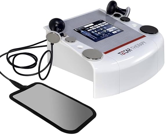 300~448KHz Extracorporeal Shock Wave Therapy Machine with Negative Plate and 8 Working Head, 4 Adjustable Modes/10 Body Therapy Diathermy Machine CET RET RF