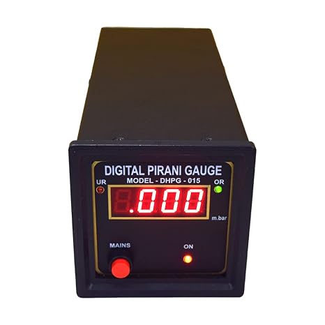 Digital Pirani Gauge (High Vacuum: 999 mBar to 0.001 mBar) with Setpoint Controller for Sputtering Units, Coating Units, Ejector Systems Alongwith Factory Calibration Certificate