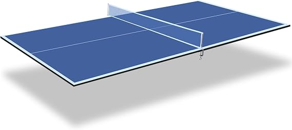 7 * 4ft Portable Ping Pong Table Top, Foldable Ping Pong Table Topper for Pool Table with Net & Premium Foam Padding