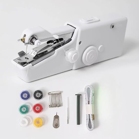 Handy Sewing Machine, Mini Electric Sewing Machine, Handheld, Small, Convenient, Compact, Lightweight, Easy Operation, Professional Hand Sewing Machine, Rapid Repair, Apply to Cowboys