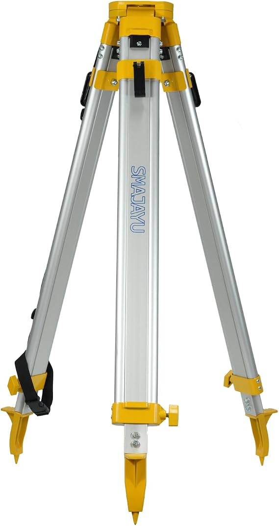 Aluminum Universal Surveying Tripod, Heavy Duty Construction Tripod Stand, Built-in Strap for Easy Transport, Transit Level Tripod for Laser Level, Total Station & RTK GNSS Base Station