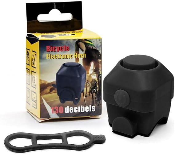 SABLUE Bicycle Electronic Horn, 130 Decibels, Black
