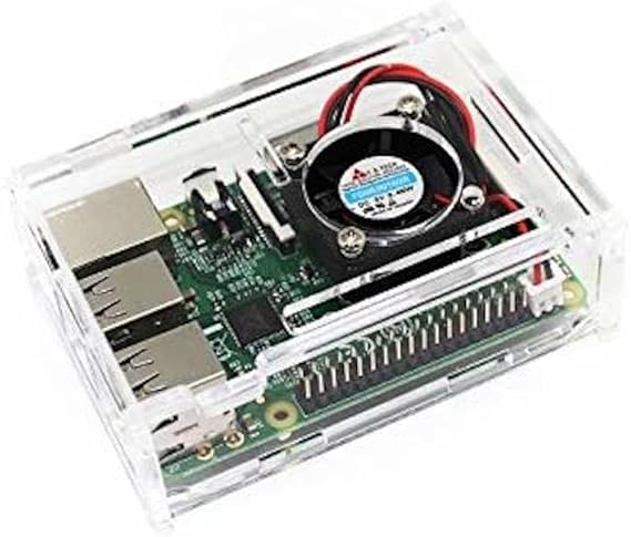 Transparent Box with Raspberry Pi 4 Cooling Fan