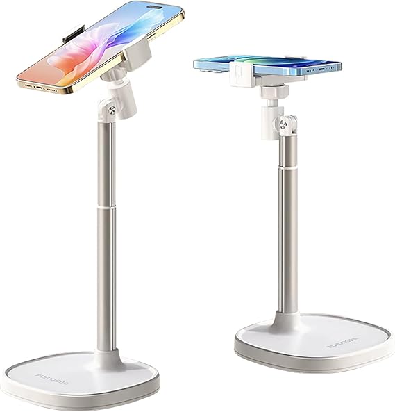 Mobile Phone Holder Table 360° Adjustable Smartphone Stand Ideal for Live Streaming and Video Recording Mobile Phone Stand for Mobile Phones such as iPhone Android