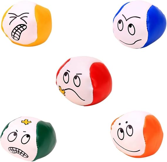 Juggling Balls, 5 Pack Soft Juggling Balls for Beginners Juggle Balls Bulk Set for Juggler, Kids and Adults