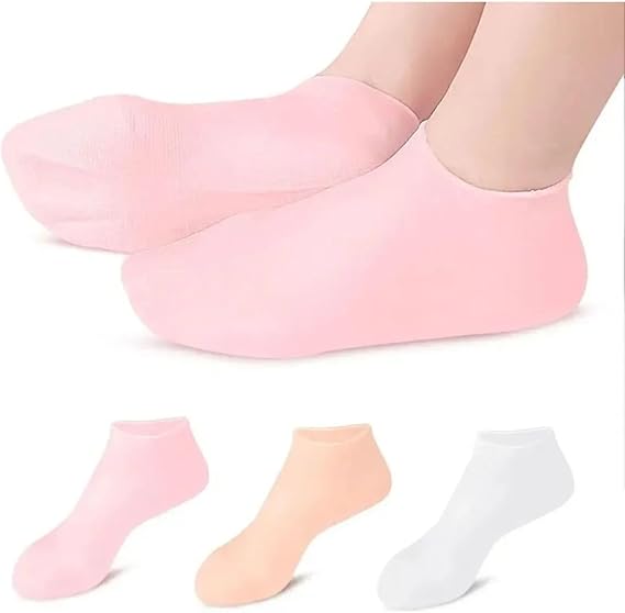 Busstier Silikon Ayak Bakım Çorabı, Nemlendirici Jel Destekli, Çatlak Önleyici, Ölü Deri Atıcı, Ayak Bakımı İçin İdeal, Yumuşak ve Rahat Tasarım, Tekrar Kullanılabilir, Unisex