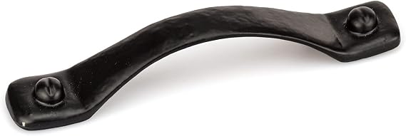 Richelieu | Sheffield 5 1/16-in (128 mm) Matte Black Arched Barn Door Pull