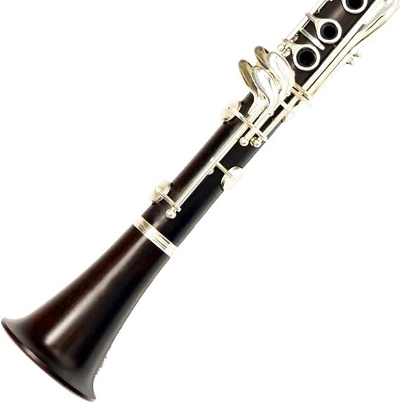 Beginner Clarinet Professional Ebony Clarinet Bb 17 Key Silver Plated Copper Grenadilla(Nickel)