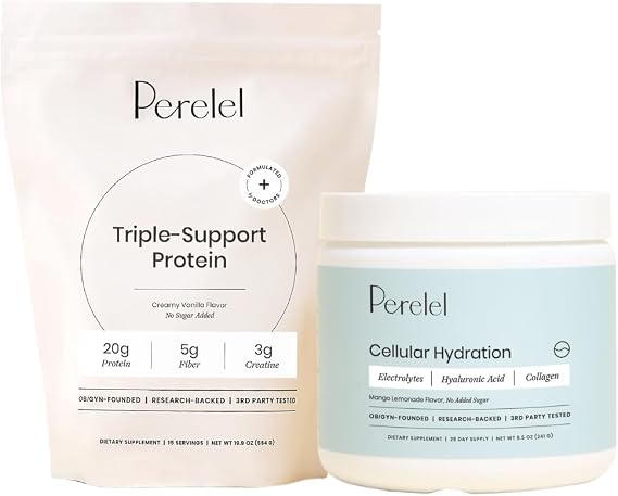 Perelel Triple-Support Plant Based Protein & Hydration Powder Bundle