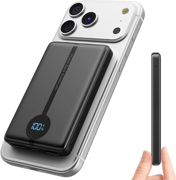 for MagSafe Power Bank 10000mAh, 40% Smaller Magnetic Power Bank