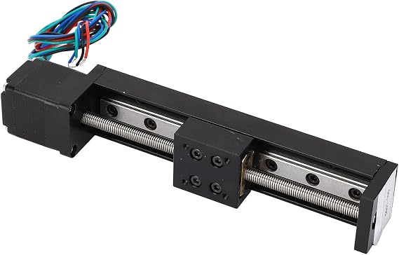 Mini Linear Rail Guide Slide Actuator 28 Stepper Motor 100mm Stroke Linear Slide Stage with T Screw Rod for DIY CNC Router Optical Measurement
