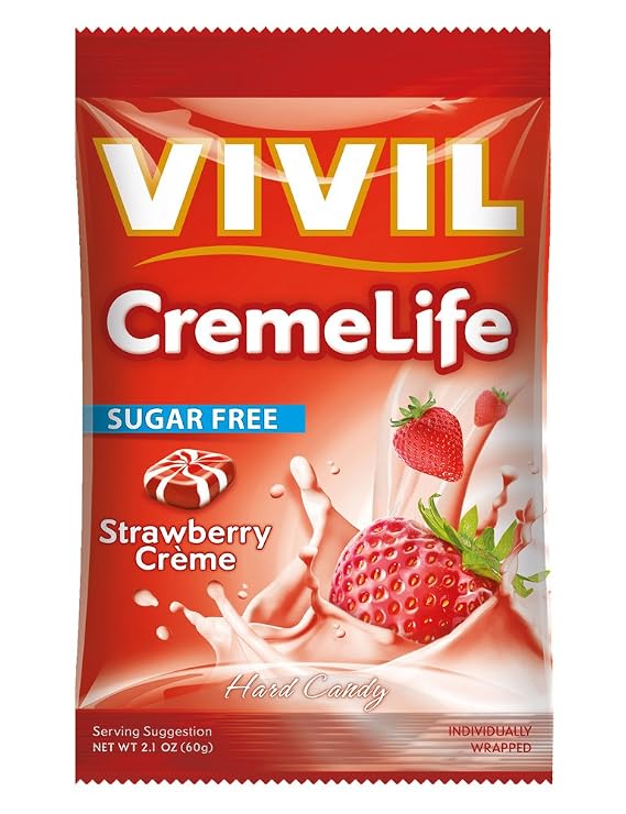 Vivil Creme Life Classic Sugar Free Strawberries & Creme 60g
