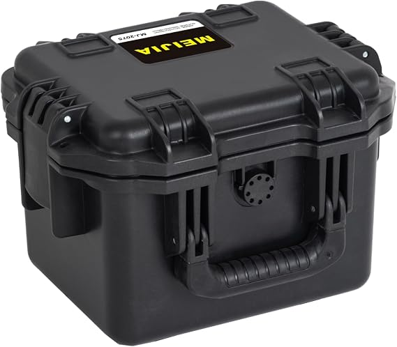 MEIJIA Premium Waterproof Hard Camera Case,Hard Case with Customizable fit Foam,Full Protection with Light&Convenient Design (11.8"X9.82"X7.75")