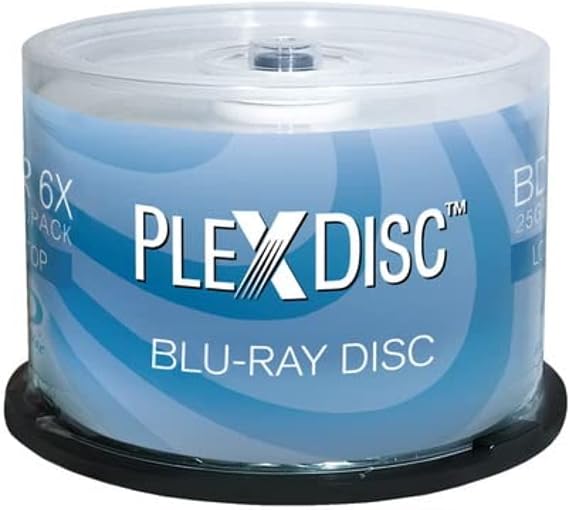633-814 25 GB 6X Blu-ray Logo Top Single Layer Recordable Disc BD-R, 50-Disc Spindle