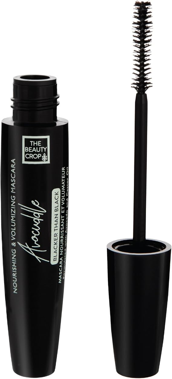 The Beauty Crop Avocuddle Volumising Lash Mascara - Blacker Than Black - No Clumping or Smudging - Vegan Friendly - 12 ml
