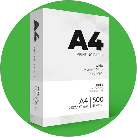 Multi-Purpose A4 Printer Paper - 500 Sheets, Smooth White Paper Surface, Compatible A4 Paper with Inkjet, Laser Printers & Copiers, Ideal for Home & Office Use (1 Ream)