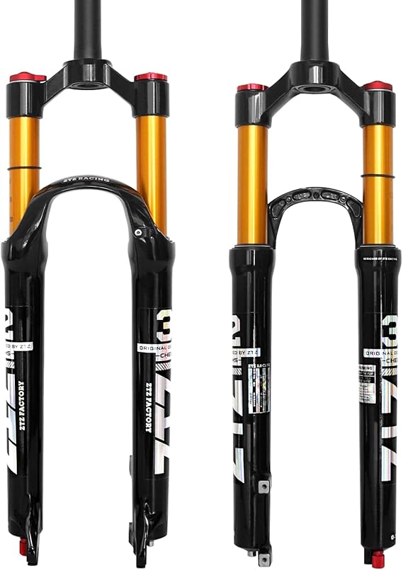 26/27.5/29 inch MTB Air Suspension Fork,120mm Travel, Rebound Adjustment,1 1/8 Straight Tube, QR 9mm*100mm, Manual/Remote Lockout, Ultralight Front Fork for XC/AM Mountain Bike