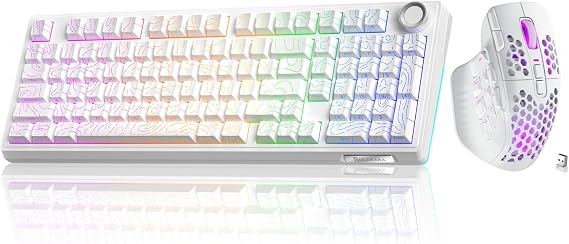 SOLAKAKA KI99 Pro and SM809 Pro,Wireless Keyboard and Mouse Combo for Gaming