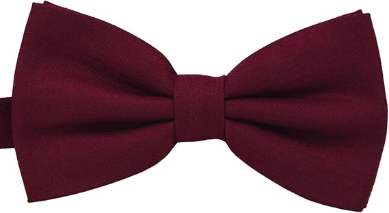 Men's Cotton Pre-Tied Bow Tie,Adjustable Double Layer Bow Tie