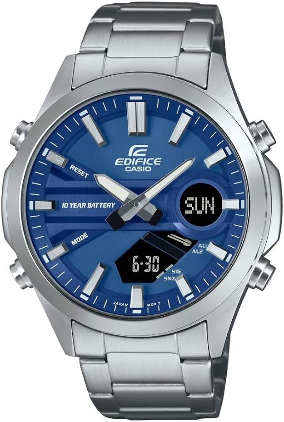 Casio EFV-C120D-2ADF Kol Saati, Edifice, Analog/Digital, Gri, Erkek