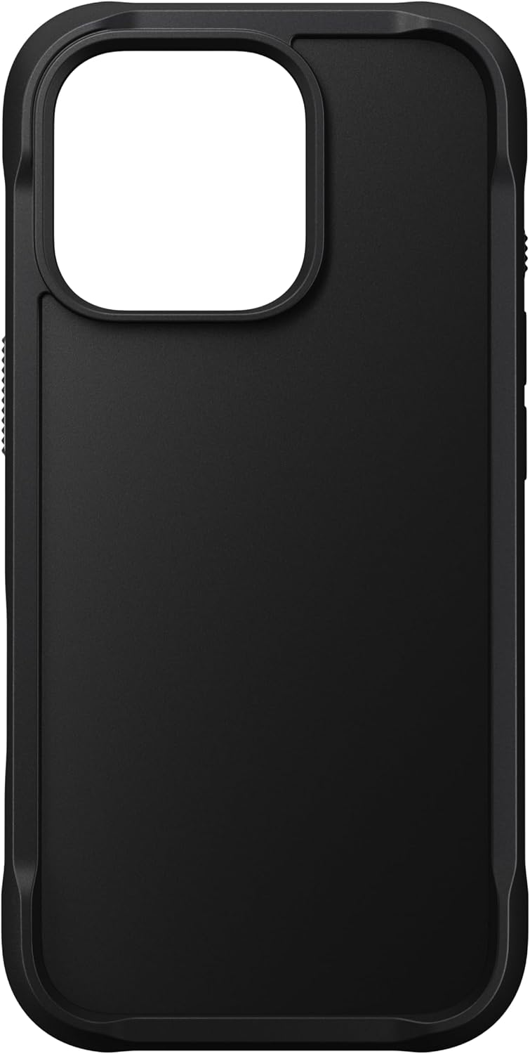NOMAD Rugged Case für iPhone 16 Pro Schutzhülle aus Polycarbonat mit TPU-Bumper Matte PET-Rückseite MagSafe-kompatibel Black