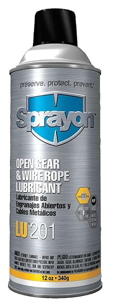 Sprayon LU201 Open Gear & Wire Rope Lubricant 12 oz Aerosol SKU #S00201000 LU201 Open Gear & Wire Lubricant