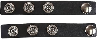 2 Pcs Snap Extender Leather Choker Collar Bracelet Necklace Extension 2" to 4" Inch