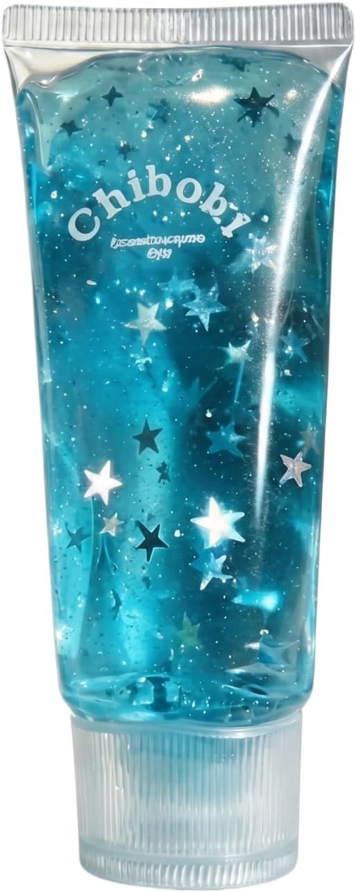 TREBIN Toothpaste Squishy Toy, Transparent Toothpaste Tube Squeeze Toy Glitter Squishies, Toothpaste Squeezable Jam Squishy for Sensory Tool, Paste Feel for ASMR & Anxiety Relief (Blue Gilttre Star)