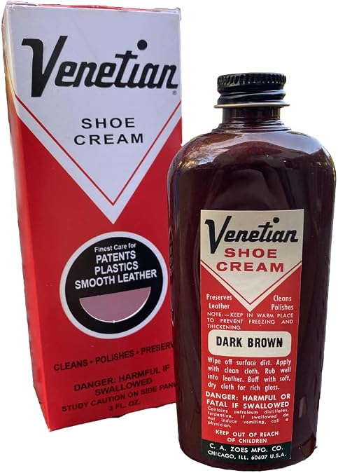 Venetian Shoe Cream, 3 Ounces, Dark Brown