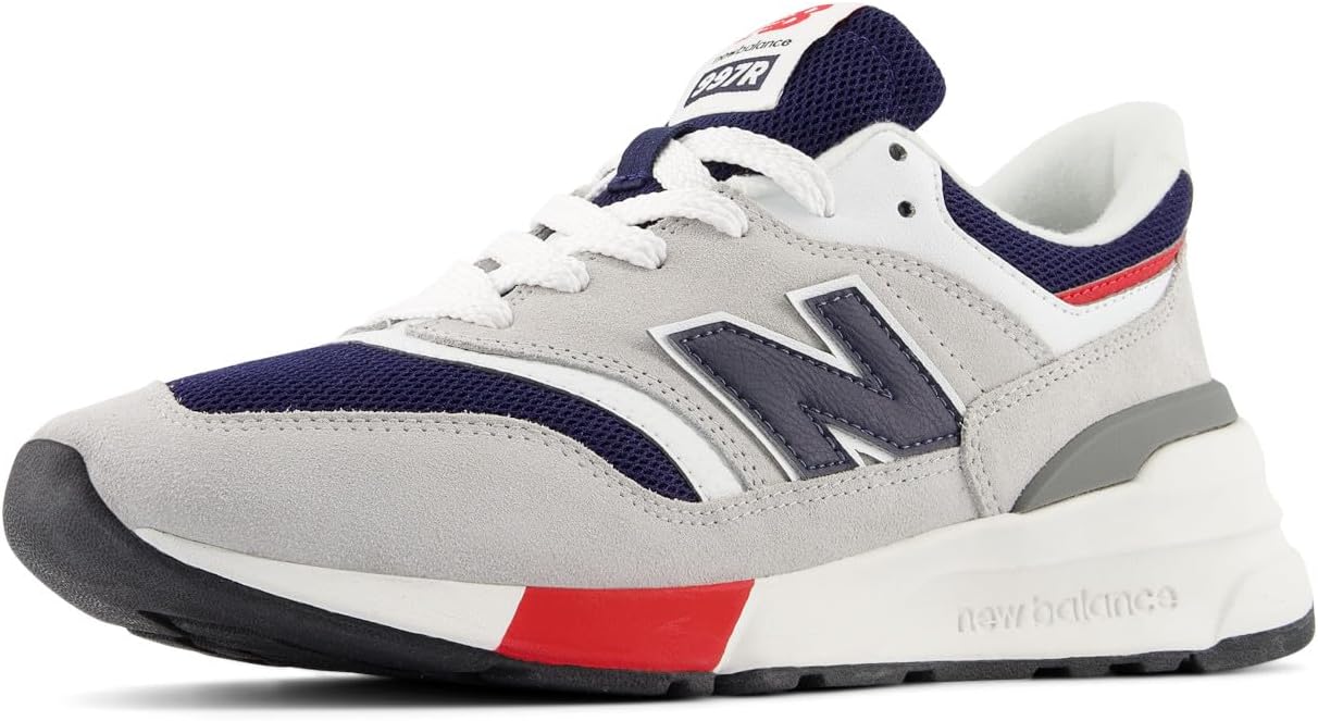 New Balance Classics 997R - Unisex Sneakers - Suede Upper - CUSH+ Insole - Cotton Lining - Rubber Outsole Brighton Grey/Team Navy US Men's 6.5, Women's 8 D - Medium