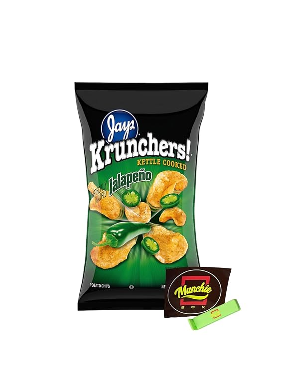 Jay's Krunchers Chip Bundle - Munchie Box Curations ((1) 8 Oz Bag, Jalapeno)